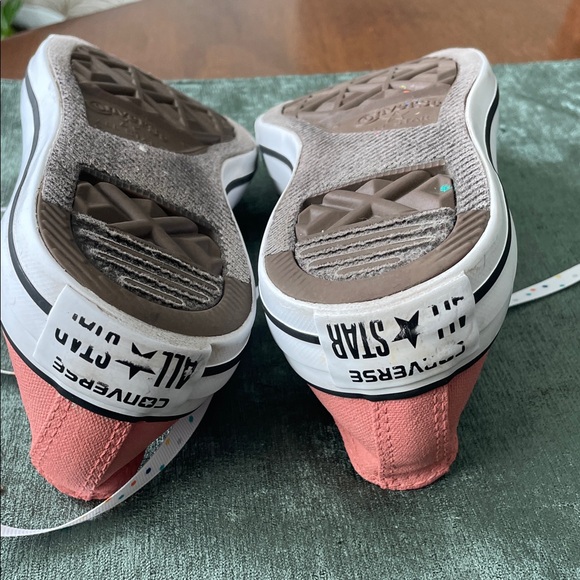 Coral Pink ConverseCustom Low-Top Disney Princess Sneakers - Picture 6 of 8